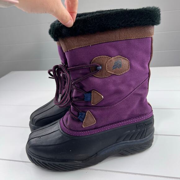 Lacrosse women’s winter boots size 5 Purple black Lace up - Picture 2 of 10